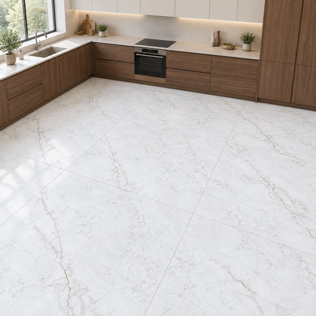 RSC - INVISIBLE ICE, marble-look wall tile for bathroom (view 2)